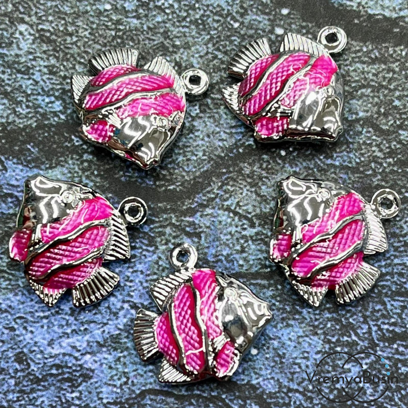 Облегченная подвеска с эмалью, рыбка 17х17х5 мм (1 шт.)