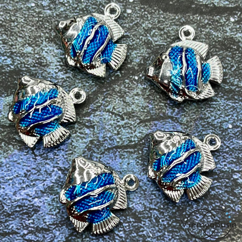 Облегченная подвеска с эмалью, рыбка 17х17х5 мм (1 шт.)