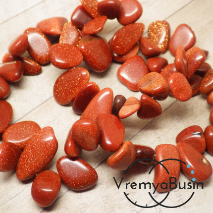 Авантюрин коричневый. Галтовка крупная овальная (1 шт.)