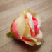 Цветок из ткани "Роза", 45 мм., цв.МАЛИНОВО-ЖЕЛТЫЙ (1 шт.)