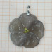 Агат серый. Подвеска из резного камня "Цветок", ок.50 мм (1 шт.)