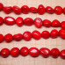 Коралл красный, бусины округлые (1 шт.)