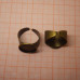 Основа для кольца с площадкой под кабошон 14 мм, цв. бронза (1 шт.)