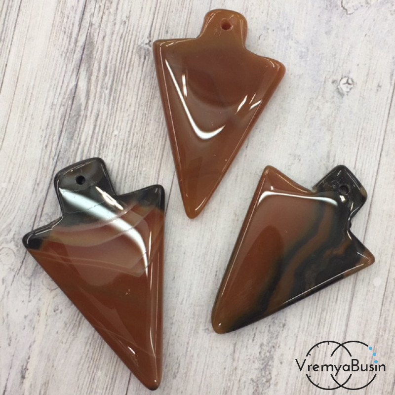 Подвеска из резного агата "Стрела" (1 шт.)