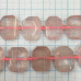 Розовый кварц, плоские бусины свободной огранки (1/2 нити, ок.12 шт.)