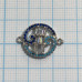 Коннектор "Медальон" с цветными фианитами, латунь с родиевым покрытием (1 шт.)