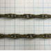 Цепочка металлическая крученая, звено 5х7 мм рифленое, цвет бронза (10 см.)