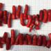 Коралл красный, бусины крупные веточки (1/2 нити, ок.20 шт.)