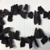 Чёрный турмалин, бусины крупные сколы (1/2 нити, 15 шт.)