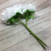 Цветы из ткани, букетик цв.  белый (6 шт.)