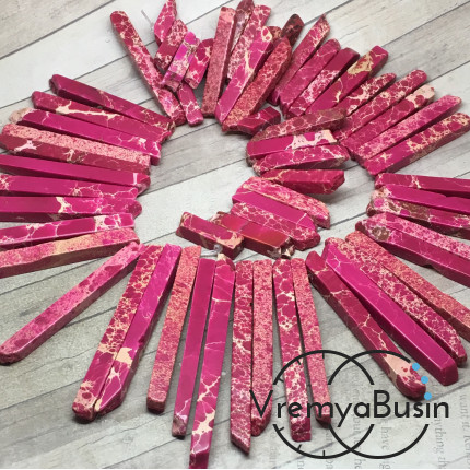 Варисцит, тонкие длинные палочки, цв. МАЛИНОВЫЙ  (1 шт.)