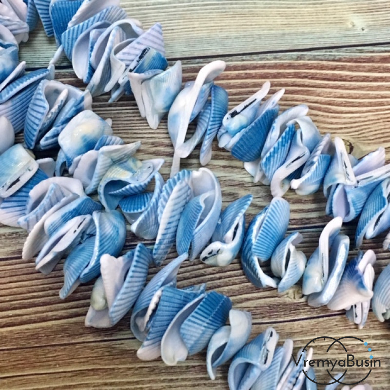 Сколы ракушек тонированные, цв. (нить 10 см.)