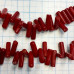 Коралл красный, бусины палочки, ок. 3х10 мм (1 шт.)