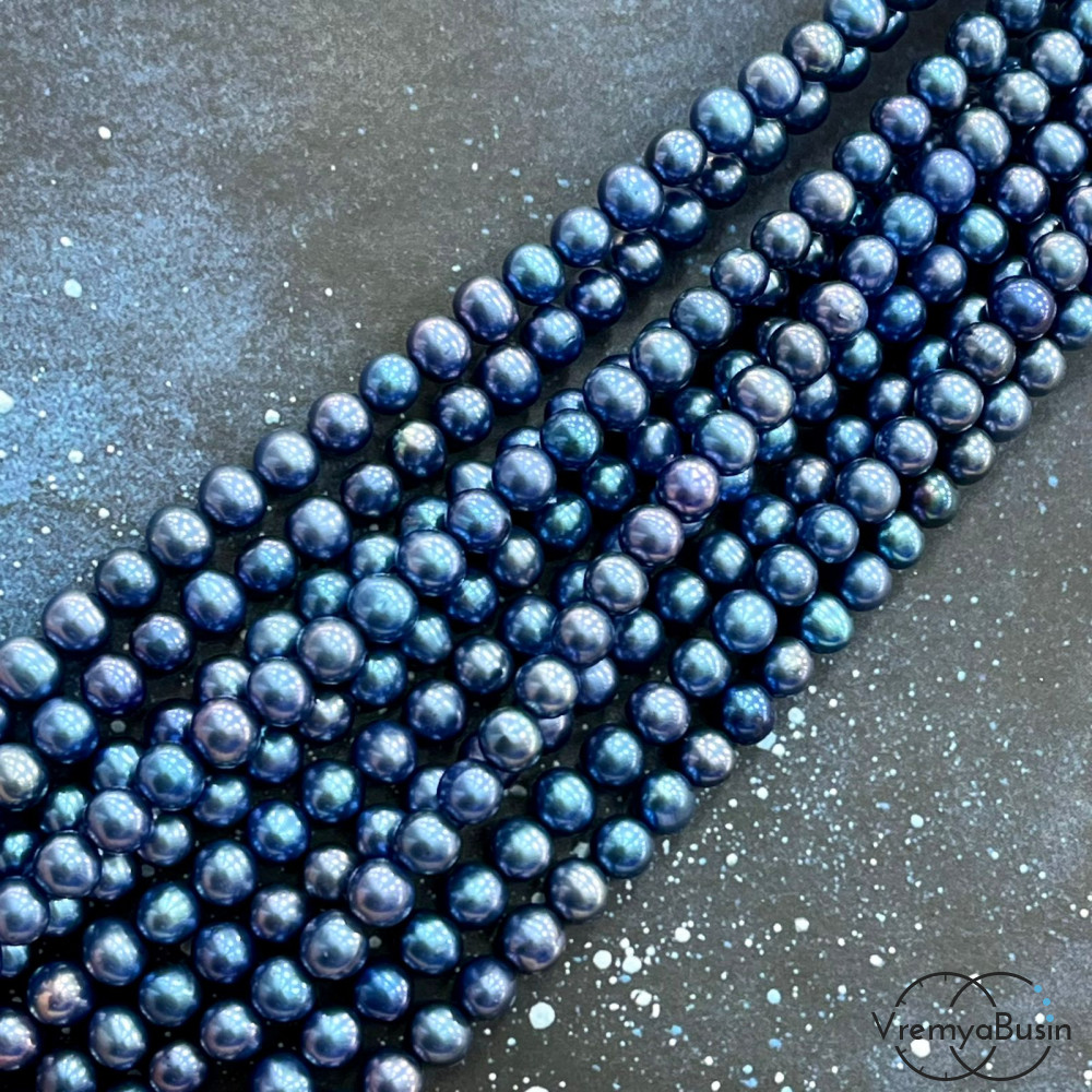 Стеклянный жемчуг PRECIOSA Ornela глянцевый 2 мм №70533 голубой 30 шт