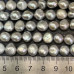 Жемчуг натуральный речной, барочный ок. 9 мм, цв. серый (нить, ок. 40 см.)