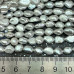 Жемчуг натуральный речной, барочный ок. 5х7 мм, цв. серый (нить, ок. 40 см.)