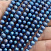 Жемчуг натуральный речной, округлый 6 мм, цв. синий (нить, ок. 40 см.)