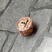 Бусина для браслета из шнура "Лотос", латунь с розовой позолотой (1 шт.)
