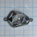 Коннектор с друзой кварца, граненая капля ок. 18х32 мм, оправа цв.серебро (1 шт.)