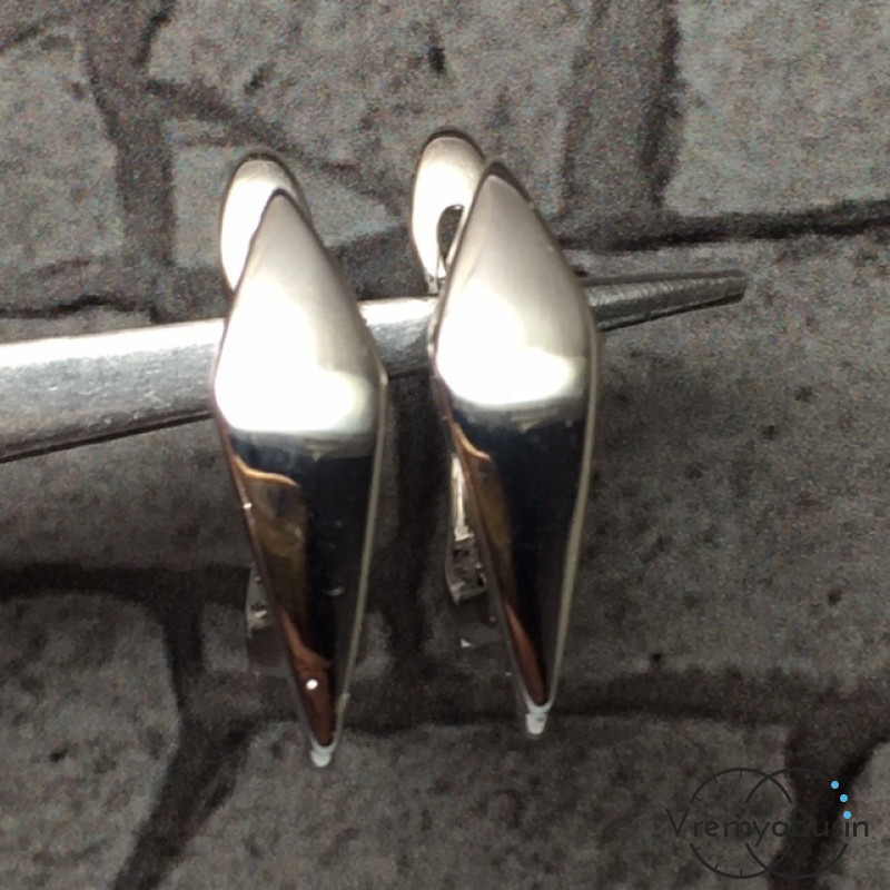 Швензы с английским замком. Латунь с родиевым покрытием 