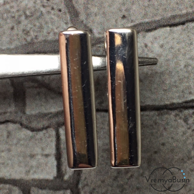 Швензы с английским замком. Латунь с родиевым покрытием 