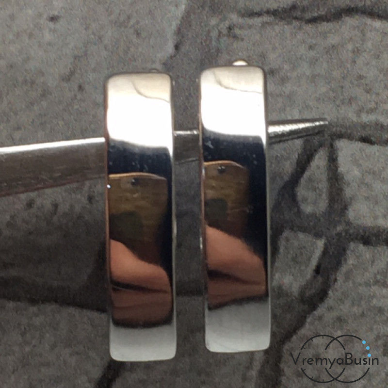 Швензы с английским замком. Латунь с родиевым покрытием 