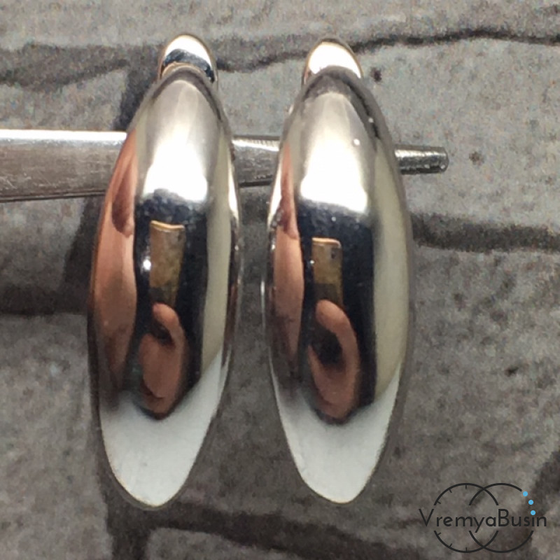 Швензы с английским замком. Латунь с родиевым покрытием 