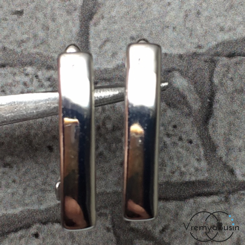 Швензы с английским замком. Латунь с родиевым покрытием 