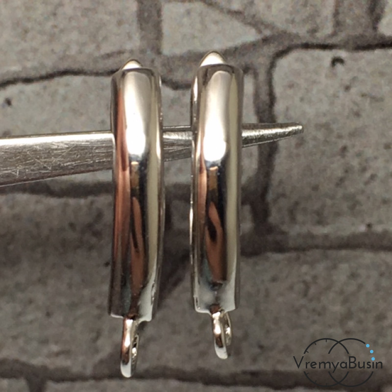 Швензы с английским замком. Латунь с родиевым покрытием 