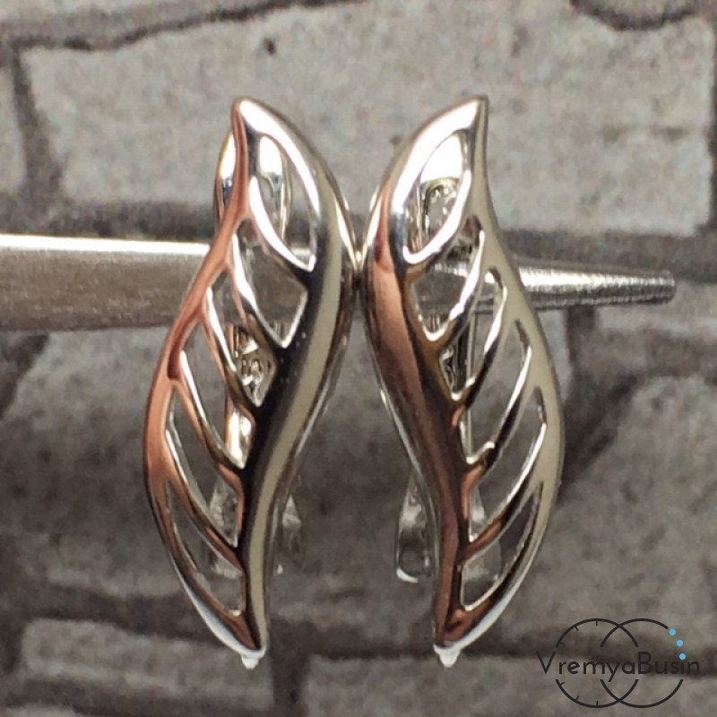 Швензы с английским замком. Латунь с родиевым покрытием 