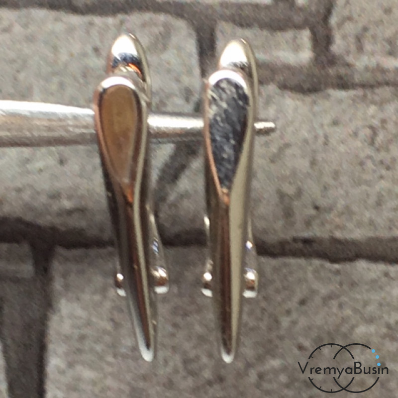 Швензы с английским замком. Латунь с родиевым покрытием 