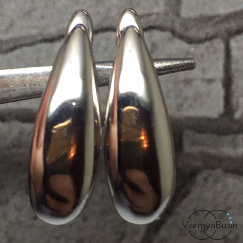 Швензы с английским замком. Латунь с родиевым покрытием 