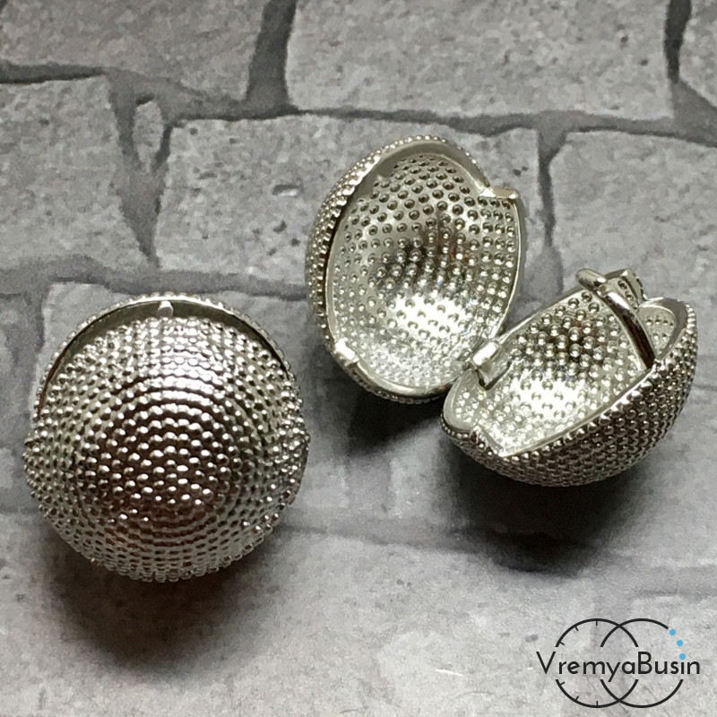 Швензы с французским замком, 16 мм, латунь с родиевым покрытием (1 пара)