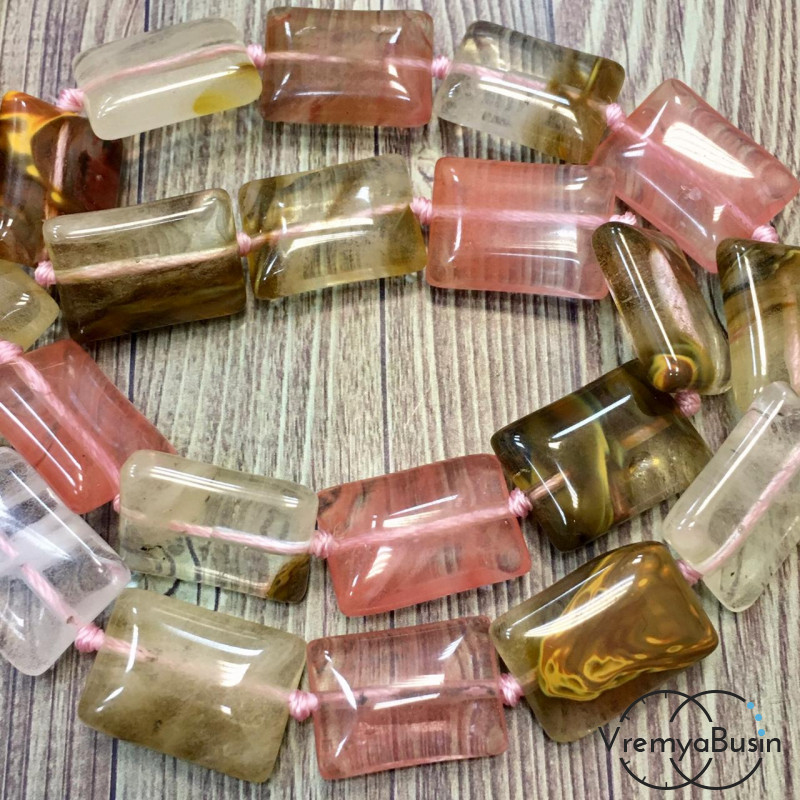 Халцедон, прямоугольник гладкий 13х18 мм (1 шт.)