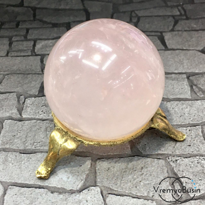 Розовый кварц. Шар сувенирный, без отверстия, диаметр ок. 40  мм (1 шт.)