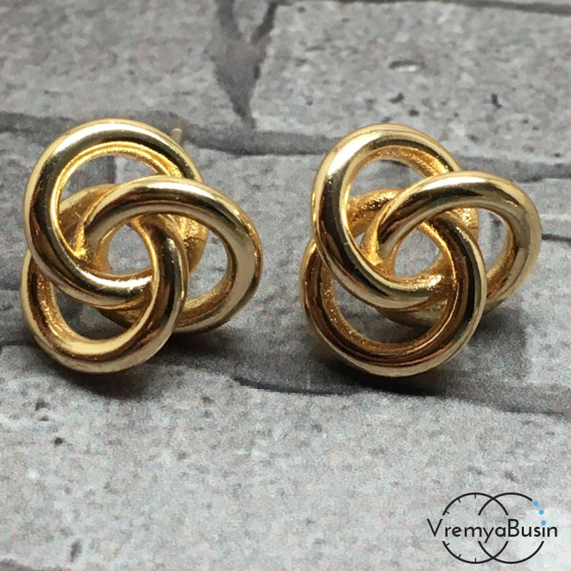 Швензы-гвоздики из латуни с позолотой (1 пара)