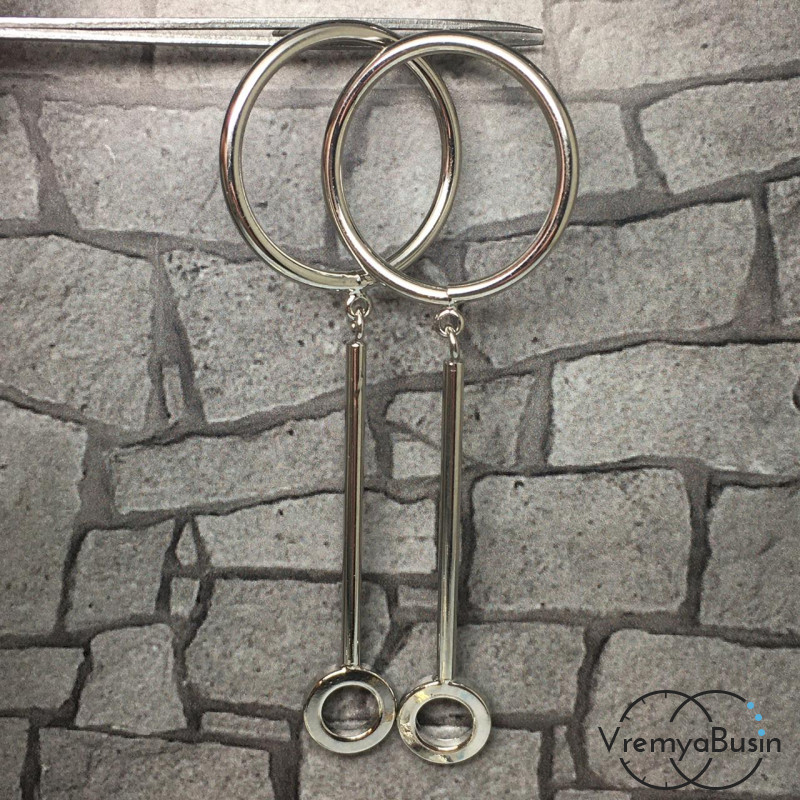 Швензы-гвоздики из латуни с родиевым покрытием (1 пара)