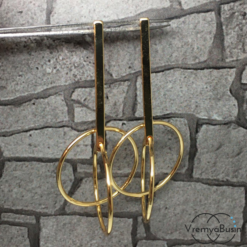 Швензы-гвоздики из латуни с позолотой (1 пара)