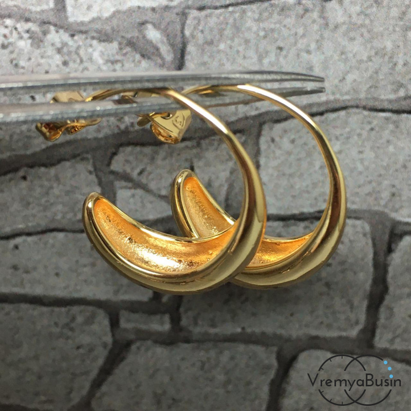 Швензы-гвоздики из латуни с позолотой (1 пара)