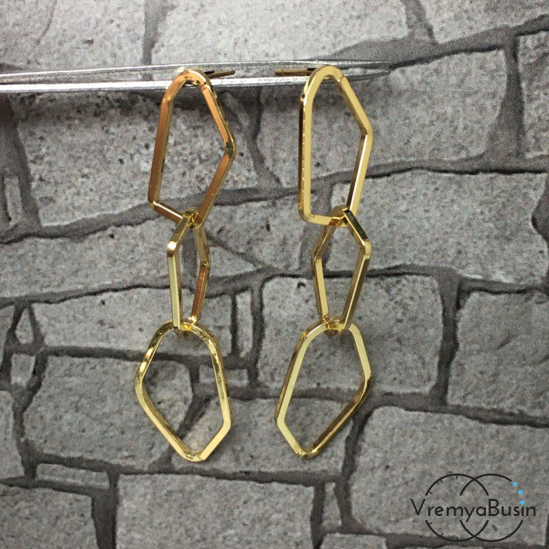 Швензы-гвоздики из латуни с позолотой (1 пара)