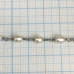 Цепочка, крученая из проволоки с натур. жемчугом, латунь с род.покрытием + овальный белый жемчуг (остаток, 0.75 м.)