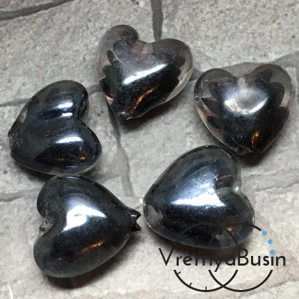 Бусины из муранского стекла, сердце гладкое 14х15 мм (1 шт.)