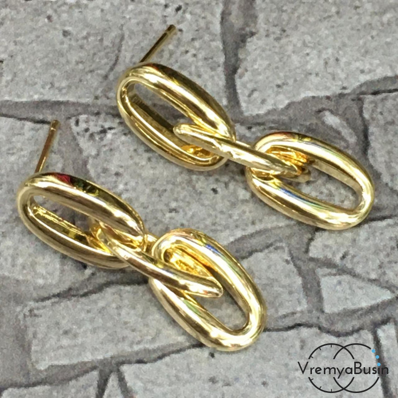 Швензы-гвоздики из латуни с позолотой (1 пара)