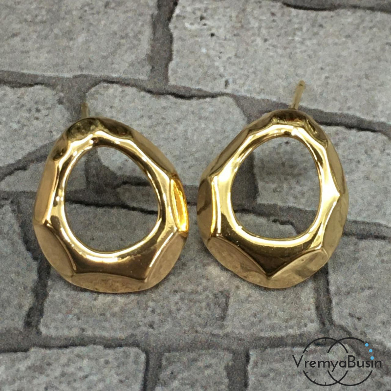 Швензы-гвоздики из латуни с позолотой (1 пара)