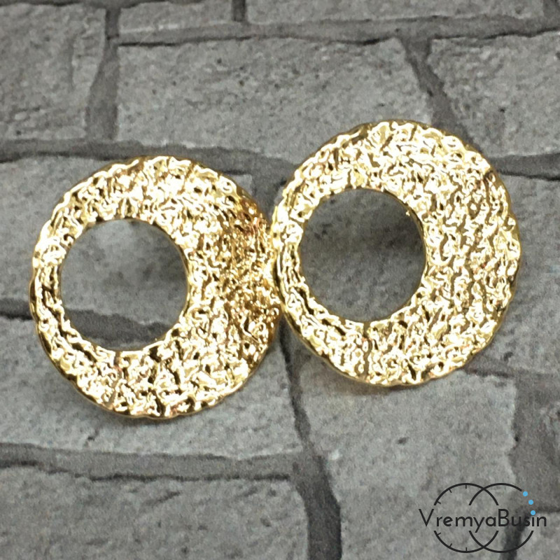 Швензы-гвоздики из латуни с позолотой (1 пара)