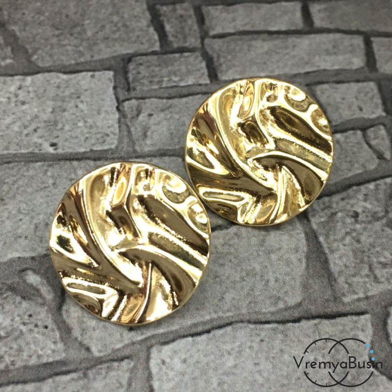 Швензы-гвоздики из латуни с позолотой (1 пара)