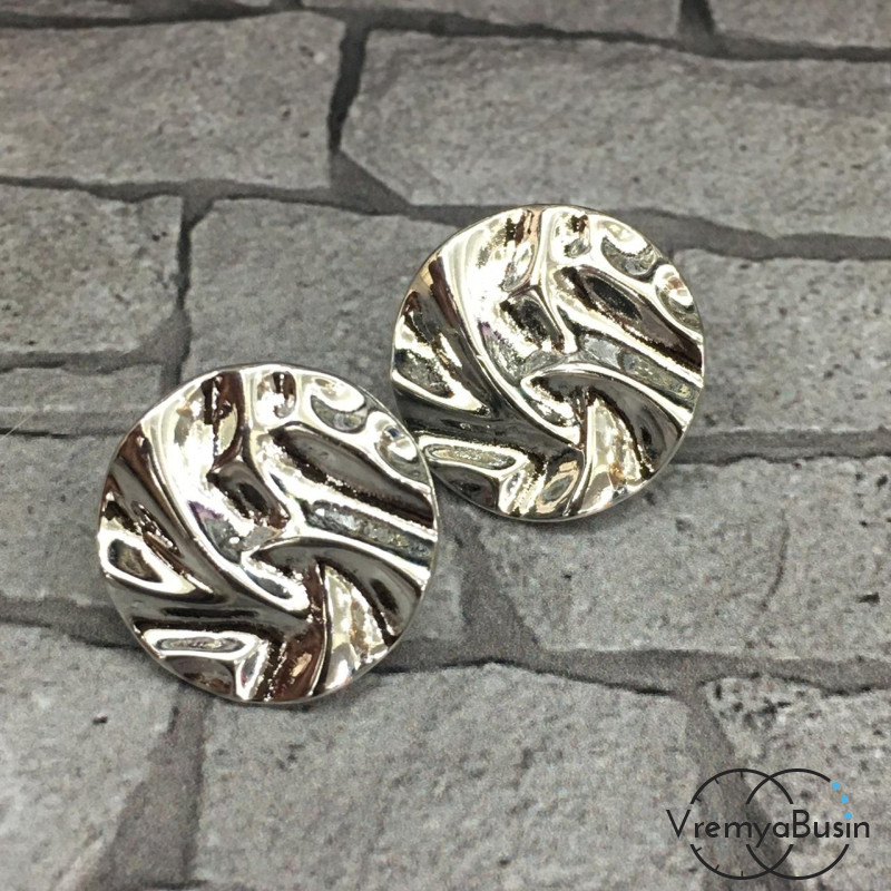 Швензы-гвоздики из латуни с родиевым покрытием (1 пара)