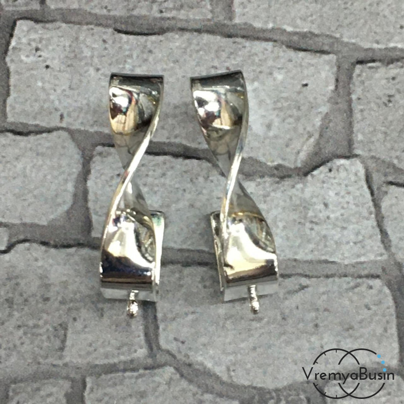 Швензы-гвоздики из латуни с родиевым покрытием (1 пара)