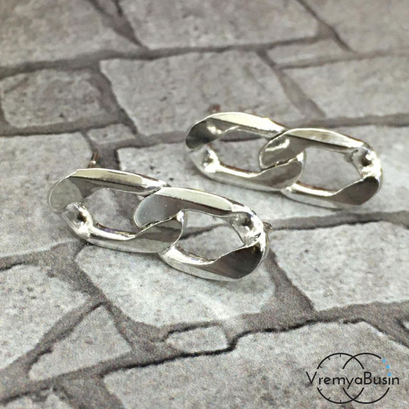 Швензы-гвоздики из латуни с родиевым покрытием (1 пара)