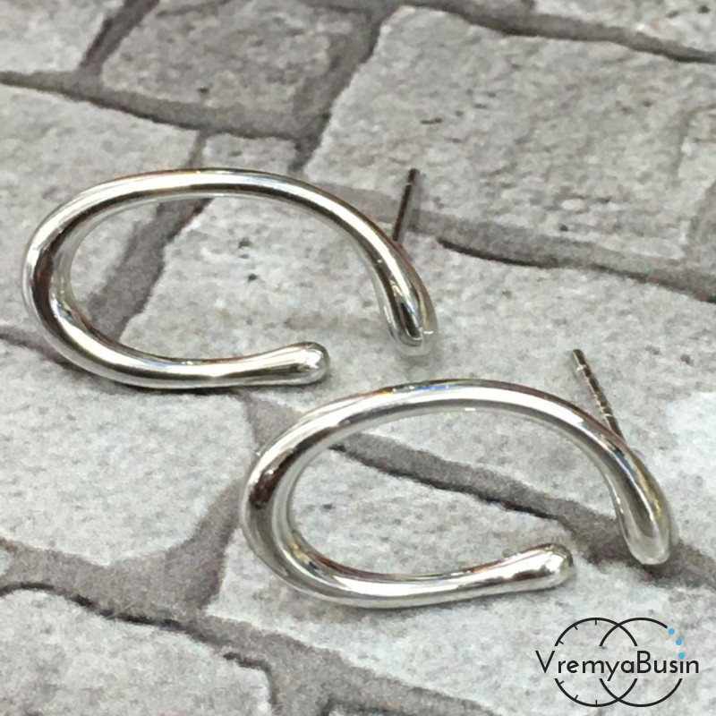 Швензы-гвоздики из латуни с родиевым покрытием (1 пара)